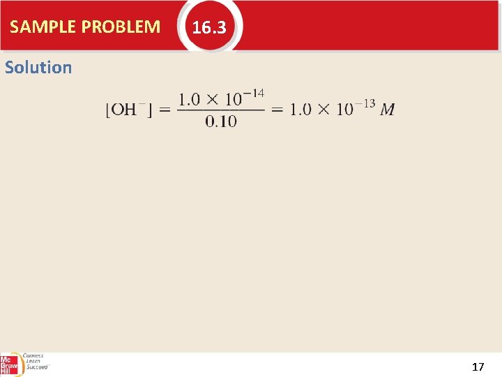 SAMPLE PROBLEM 16. 3 Solution 17 