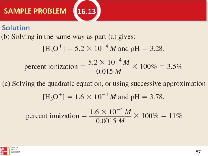 SAMPLE PROBLEM 16. 13 Solution 67 
