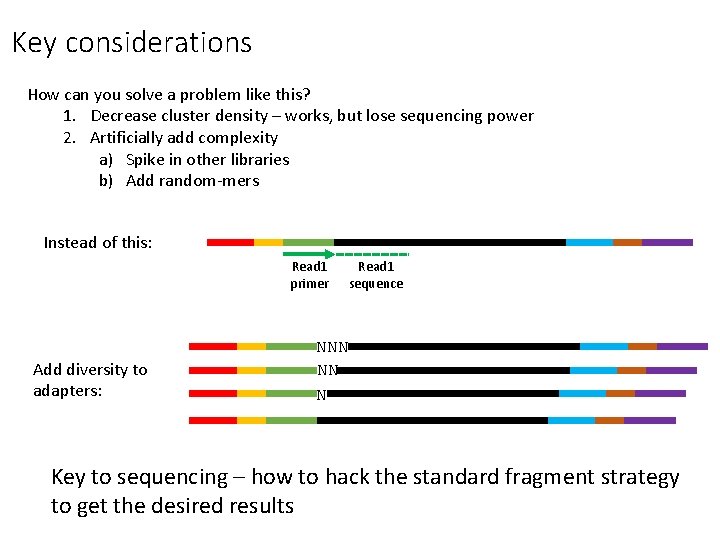 Key considerations How can you solve a problem like this? 1. Decrease cluster density