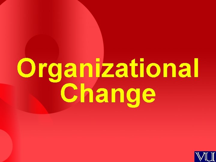 Organizational Change 