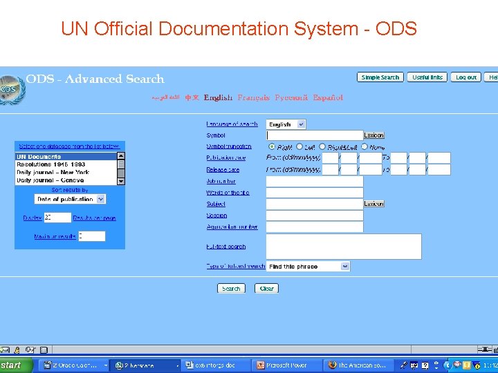 UN Official Documentation System - ODS 