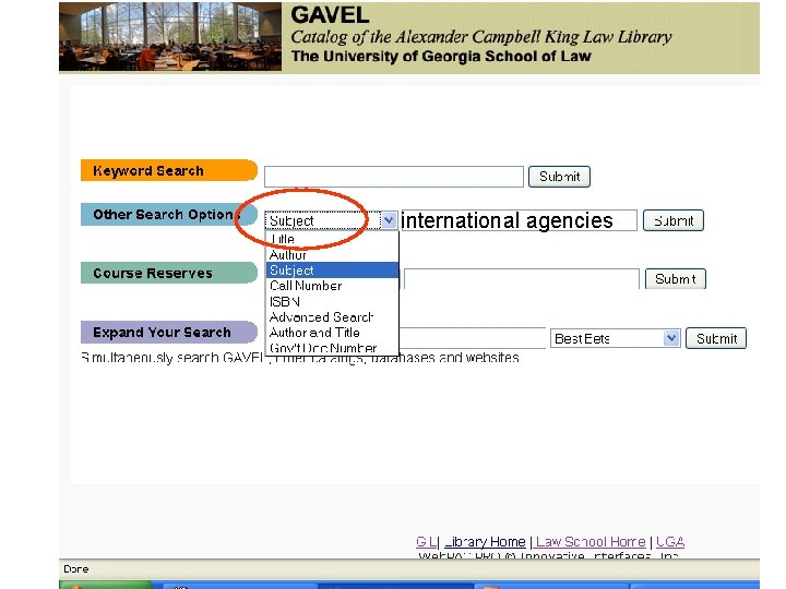 international agencies 