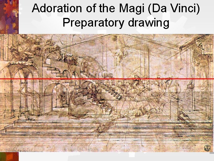 Adoration of the Magi (Da Vinci) Preparatory drawing 