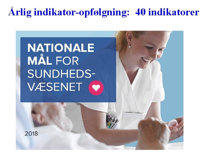 Årlig indikator-opfølgning: 40 indikatorer 