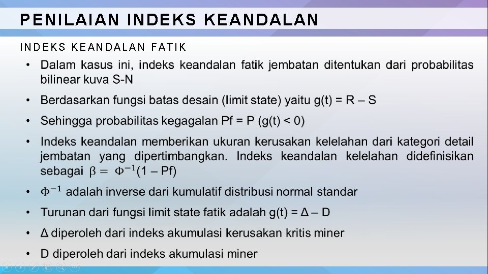 PENILAIAN INDEKS KEANDALAN FATIK 