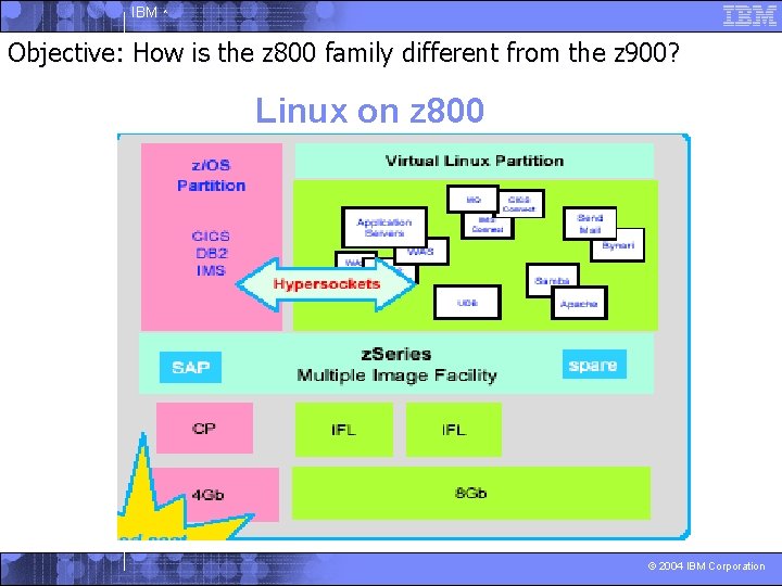 IBM ^ Objective: How is the z 800 family different from the z 900?