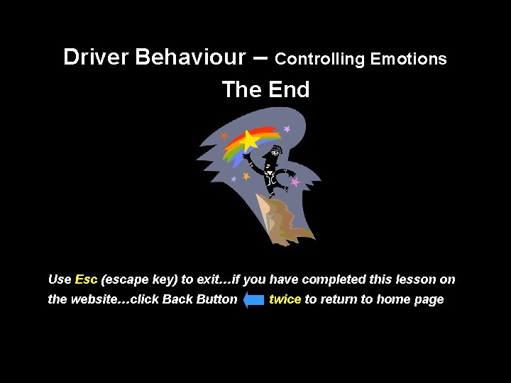 Driver Behaviour – Controlling Emotions The End Use Esc (escape key) to exit…if you