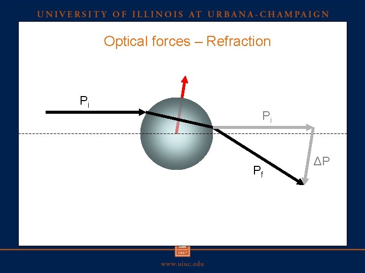 Optical forces – Refraction Pi Pi Pf ΔP 