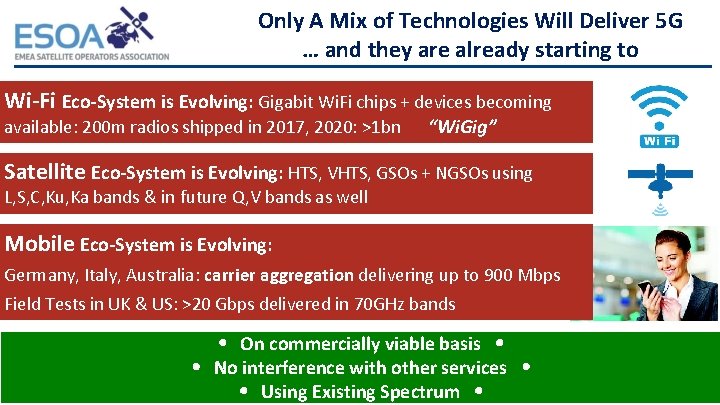 Only A Mix of Technologies Will Deliver 5 G … and they are already