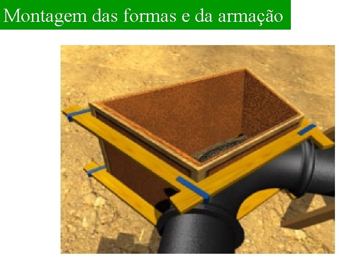 Montagem das formas e da armação 