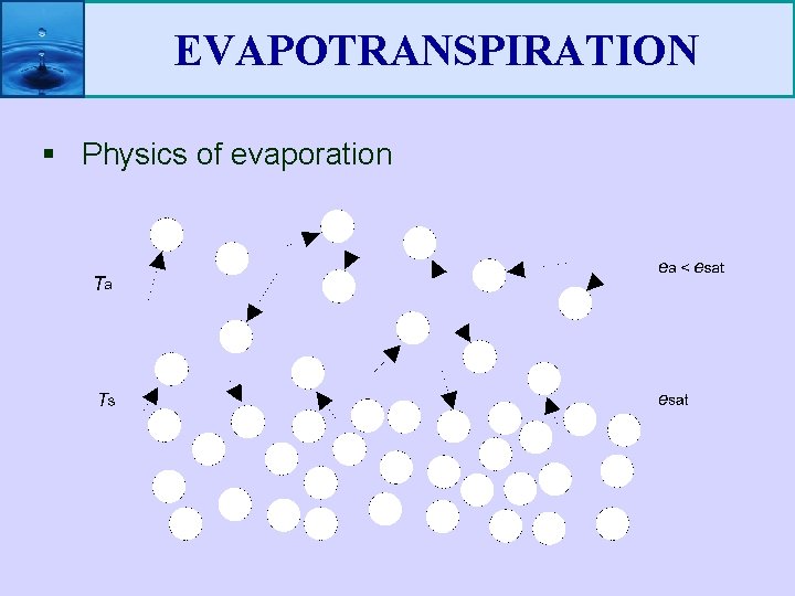 EVAPOTRANSPIRATION § Physics of evaporation 