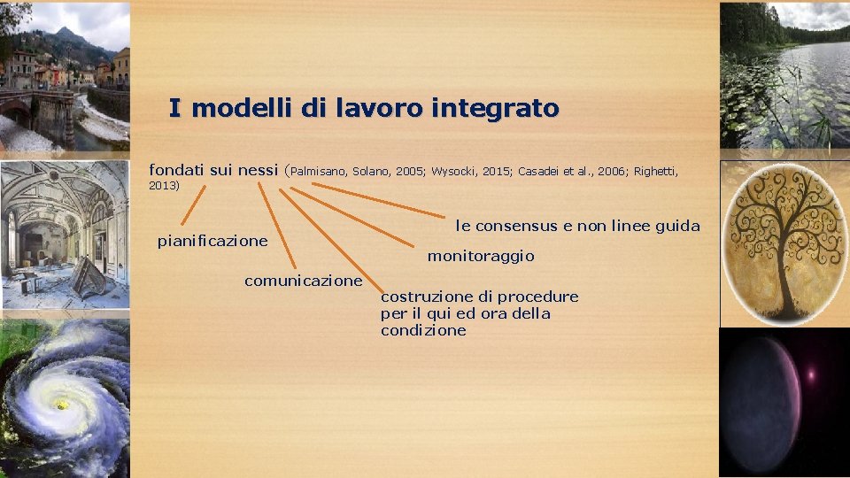 I modelli di lavoro integrato fondati sui nessi (Palmisano, Solano, 2005; Wysocki, 2015; Casadei