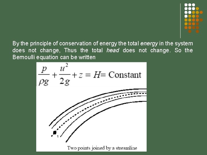 By the principle of conservation of energy the total energy in the system does