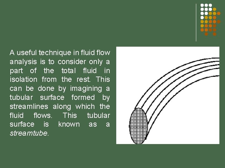 A useful technique in fluid flow analysis is to consider only a part of