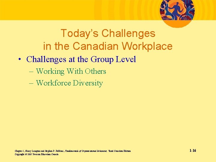 Today’s Challenges in the Canadian Workplace • Challenges at the Group Level – Working