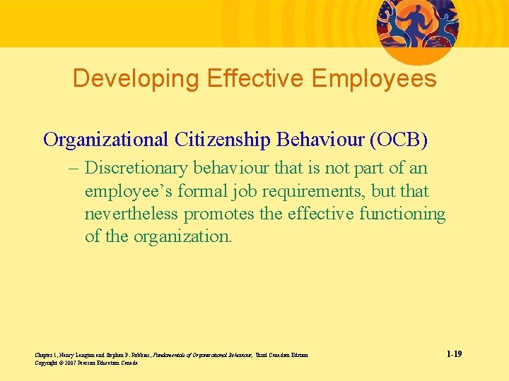 Developing Effective Employees Organizational Citizenship Behaviour (OCB) – Discretionary behaviour that is not part