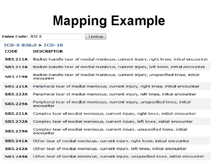 Mapping Example 60 