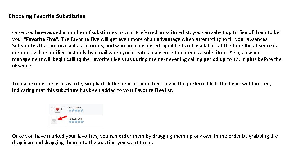 Choosing Favorite Substitutes Once you have added a number of substitutes to your Preferred Choosing Favorite Substitutes Once you have added a number of substitutes to your Preferred