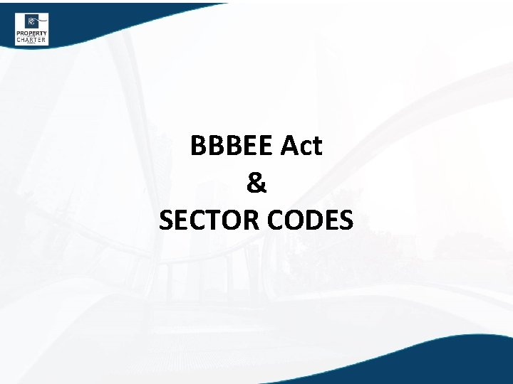 BBBEE Act & SECTOR CODES 