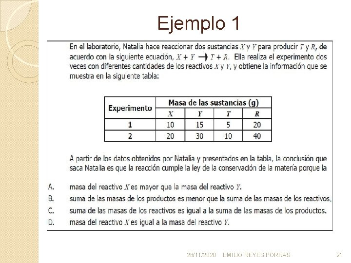 Ejemplo 1 26/11/2020 EMILIO REYES PORRAS 21 