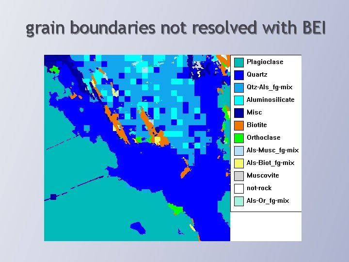 grain boundaries not resolved with BEI 