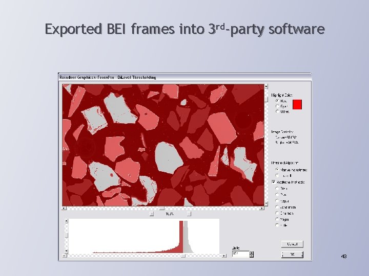 Exported BEI frames into 3 rd-party software 43 