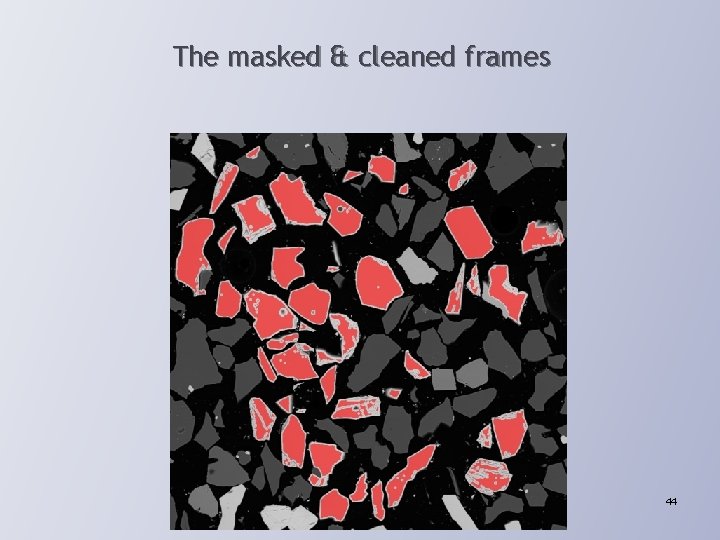 The masked & cleaned frames 44 