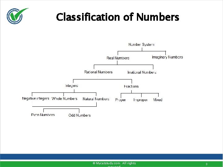 Classification of Numbers © Mycatstudy. com. All rights 3 