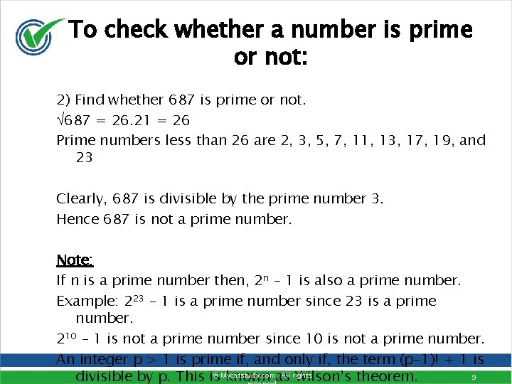To check whether a number is prime or not: 2) Find whether 687 is To check whether a number is prime or not: 2) Find whether 687 is