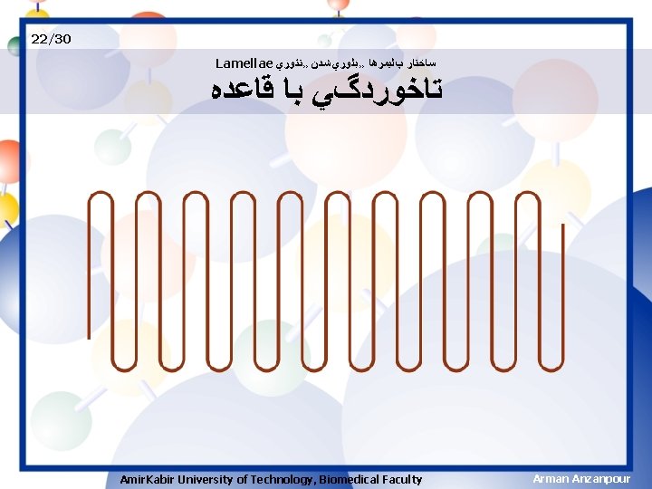 22/30 Lamellae ﺳﺎﺧﺘﺎﺭ پﻠﻴﻤﺮﻫﺎ ›› ﺑﻠﻮﺭﻱ ﺷﺪﻥ ›› ﺗﺌﻮﺭﻱ ﺗﺎﺧﻮﺭﺩگﻲ ﺑﺎ ﻗﺎﻋﺪﻩ Amir. Kabir