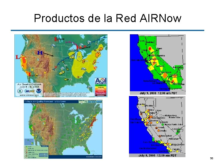 Productos de la Red AIRNow 30 
