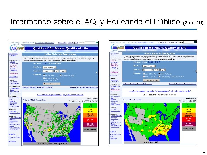 Informando sobre el AQI y Educando el Público (2 de 10) 32 
