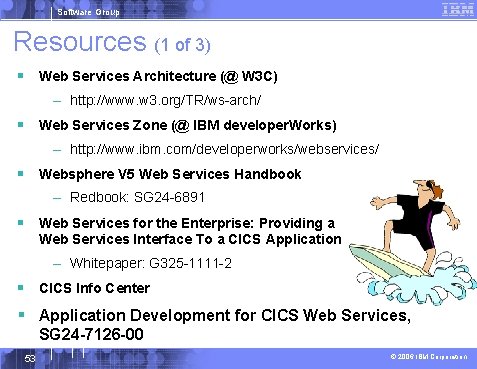 Software Group Resources (1 of 3) § Web Services Architecture (@ W 3 C)