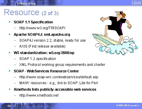Software Group Resource (2 of 3) § SOAP 1. 1 Specification – http: //www.