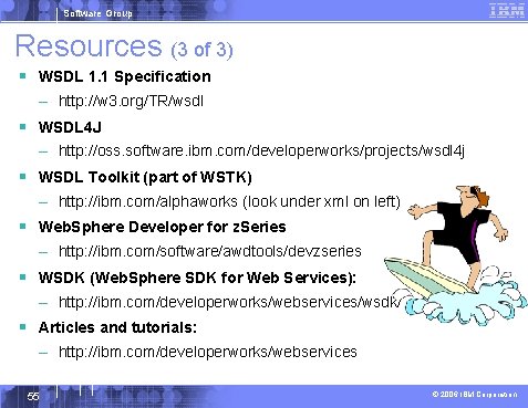 Software Group Resources (3 of 3) § WSDL 1. 1 Specification – http: //w