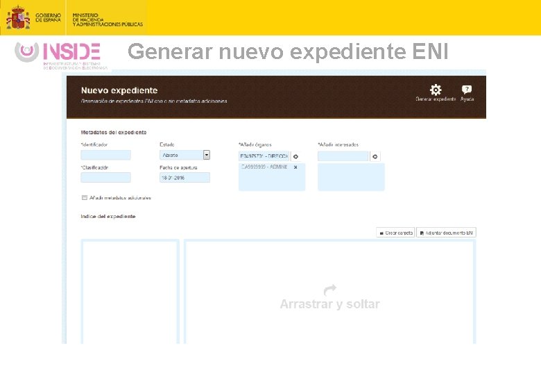 Generar nuevo expediente ENI 