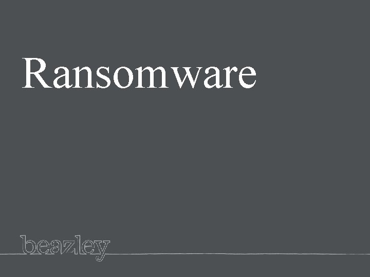 Ransomware 