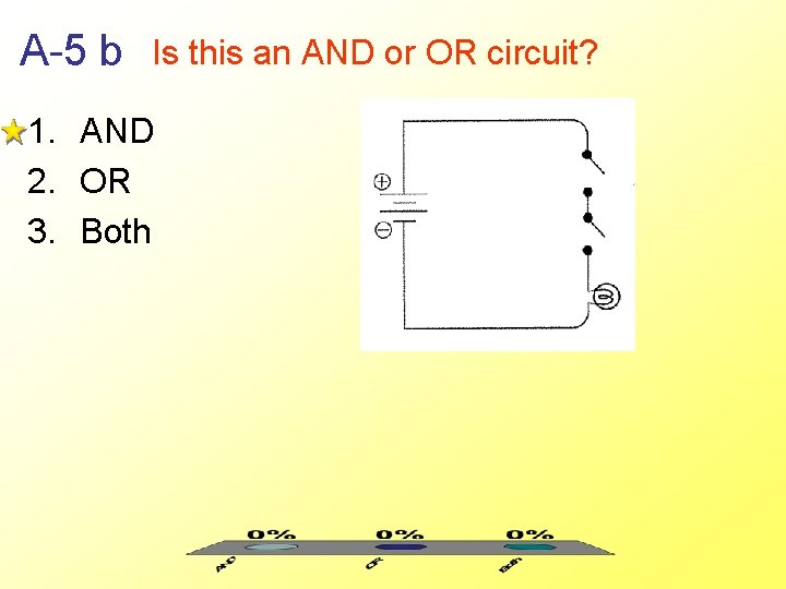 A-5 b Is this an AND or OR circuit? 1. AND 2. OR 3.