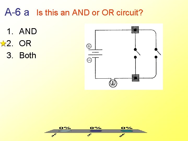 A-6 a Is this an AND or OR circuit? 1. AND 2. OR 3.
