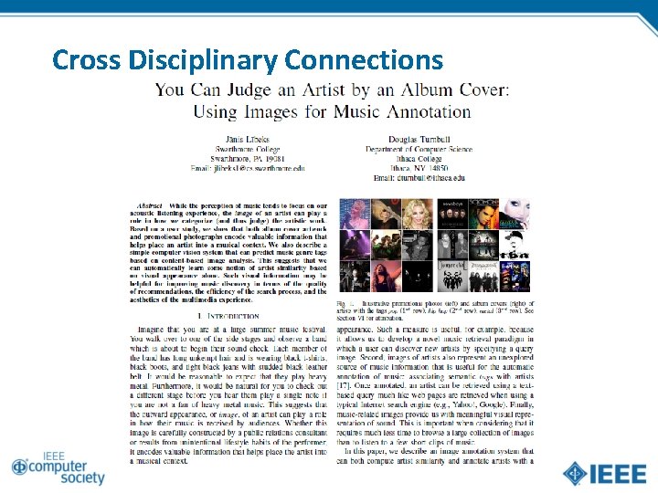 Cross Disciplinary Connections 