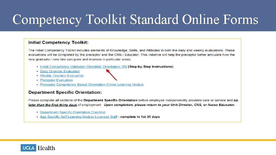 Competency Toolkit Standard Online Forms  Competency Toolkit Standard Online Forms