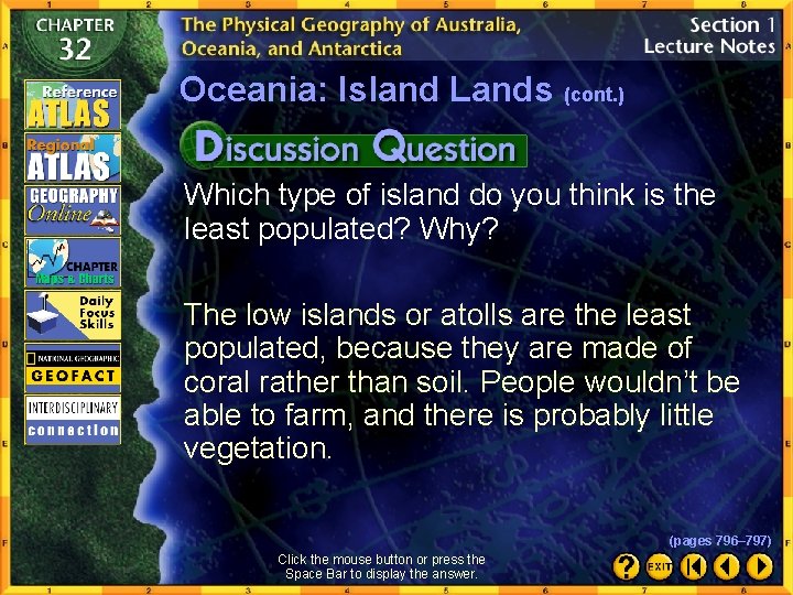 Oceania: Island Lands (cont. ) Which type of island do you think is the