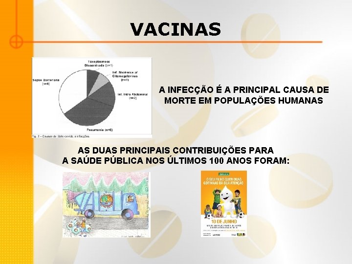 VACINAS A INFECÇÃO É A PRINCIPAL CAUSA DE MORTE EM POPULAÇÕES HUMANAS AS DUAS