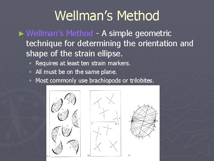 Wellman’s Method ► Wellman’s Method - A simple geometric technique for determining the orientation