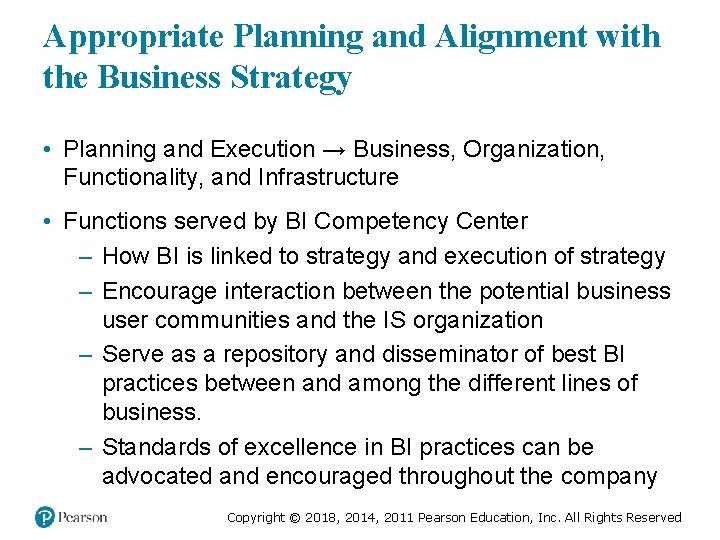 Appropriate Planning and Alignment with the Business Strategy • Planning and Execution → Business, Appropriate Planning and Alignment with the Business Strategy • Planning and Execution → Business,