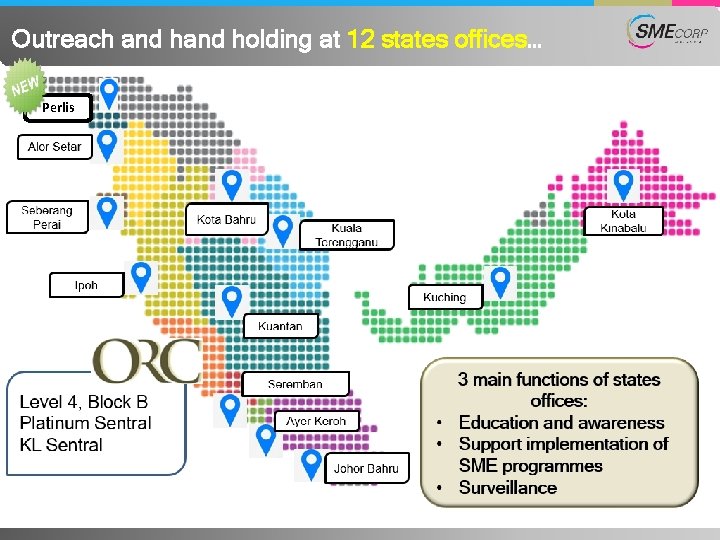 Outreach and holding at 12 states offices… Perlis 