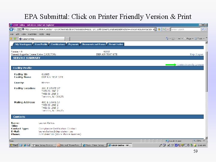 EPA Submittal: Click on Printer Friendly Version & Print 59 
