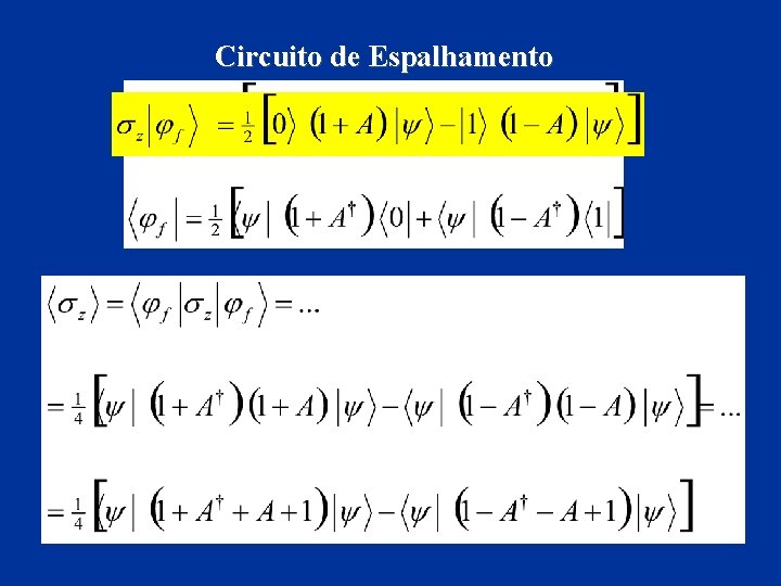 Circuito de Espalhamento v Calculando 