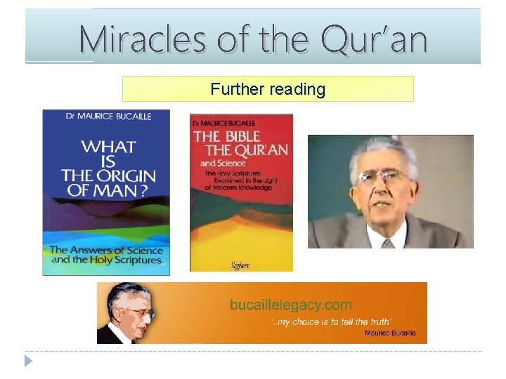 Miracles of the Qur’an Further reading 