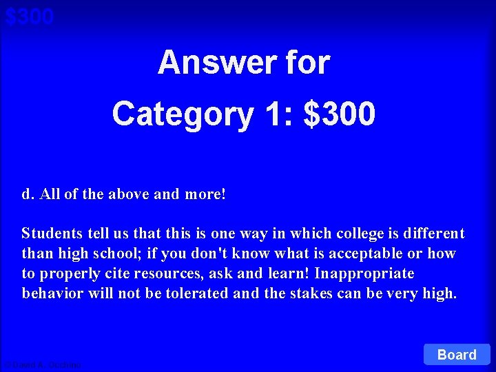 $300 Answer for Cat 1: $300 Q Category 1: $300 d. All of the